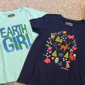 Eddie Bauer Kids' Aqua and Navy Graphic Tees